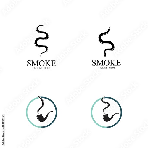 Smoke steam icon logo illustration isolated on white background Aroma vaporize icons. Smells vector line icon  hot aroma  stink or cooking steam symbols  smelling or vapor