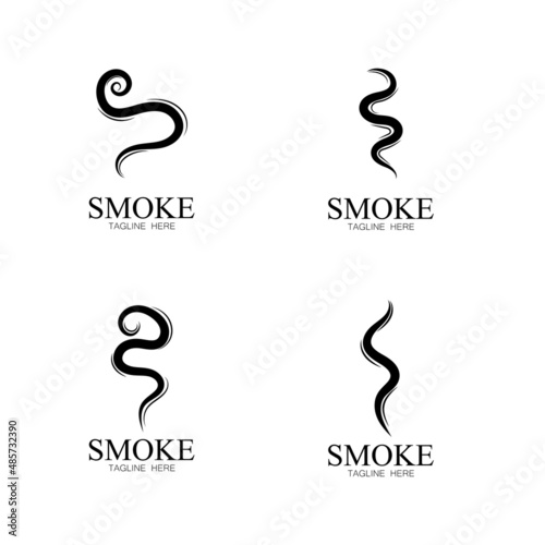 Smoke steam icon logo illustration isolated on white background Aroma vaporize icons. Smells vector line icon hot aroma stink or cooking steam symbols smelling or vapor