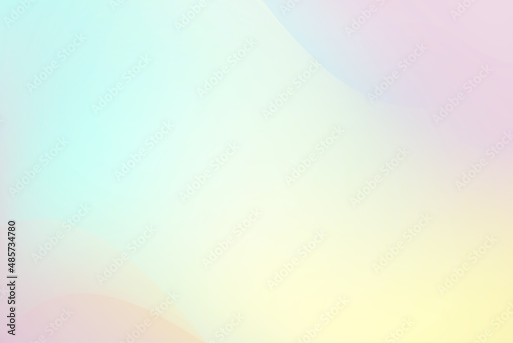 Soft pastel colors fluid abstract background with blend shapes