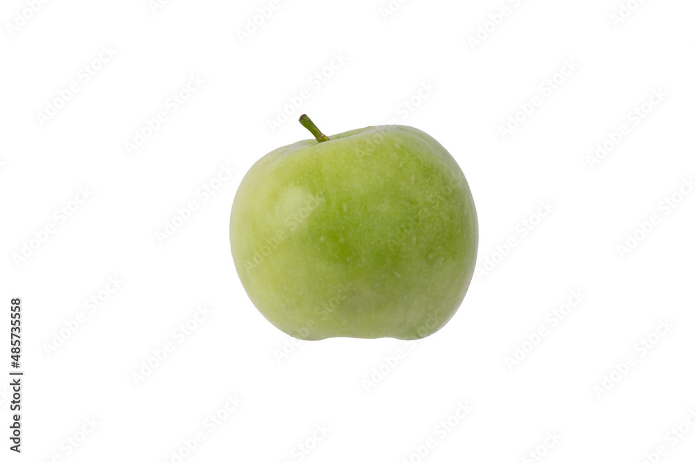ripe green apple, on white background ripe green apple, on white background