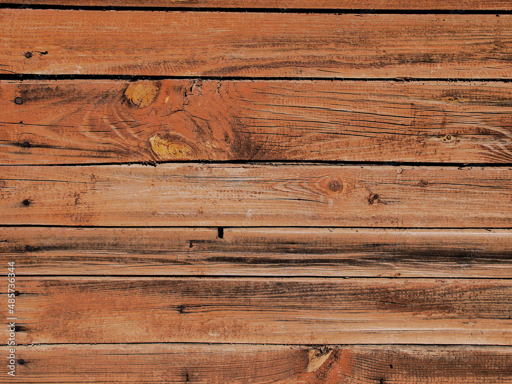 Fototapeta premium Old wood planks, aged wall