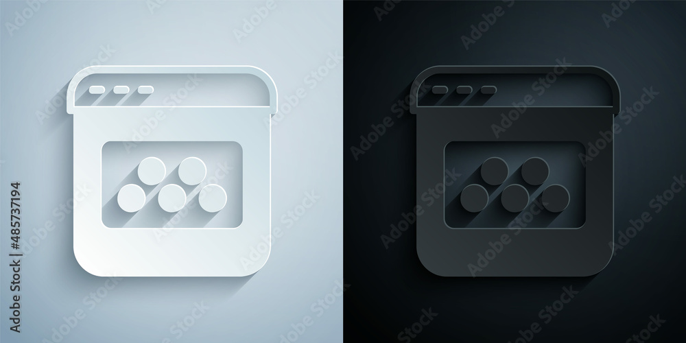 Paper cut Taxi mobile app icon isolated on grey and black background. Mobile application taxi. Paper art style. Vector Paper cut Taxi mobile app icon isolated on grey and black background. Mobile application taxi. Paper art style. Vector