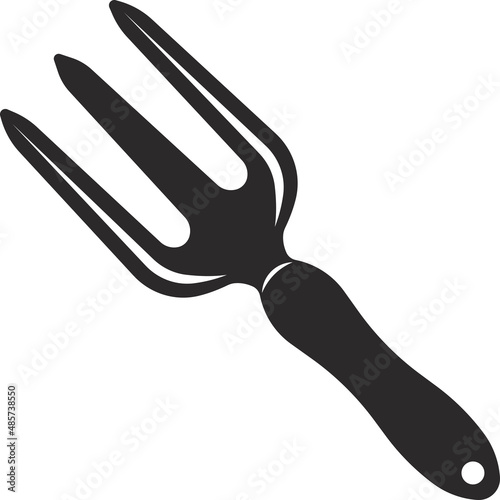 Planting fork for planting and transplanting plants. Vector image.