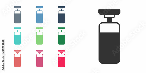 Black Punching bag icon isolated on white background. Set icons colorful. Vector