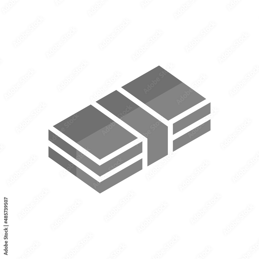 Dollar grey flat vector icon Dollar grey flat vector icon