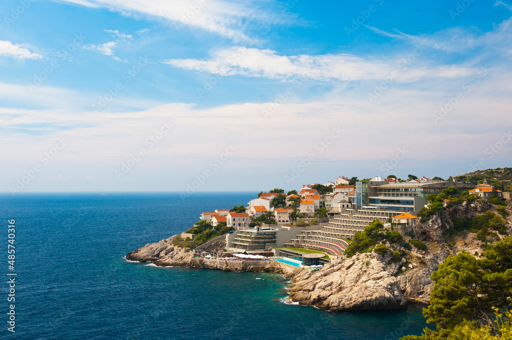 Hotel at a tourist resort, Dubrovnik, Mediterranean Coast, Croatia