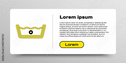 Line Washing under 30 degrees celsius icon isolated on white background. Temperature wash. Colorful outline concept. Vector