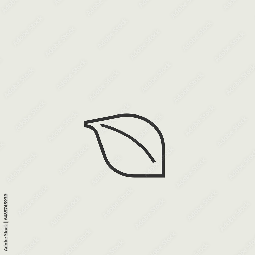 Leaf vector icon illustration sign Leaf vector icon illustration sign