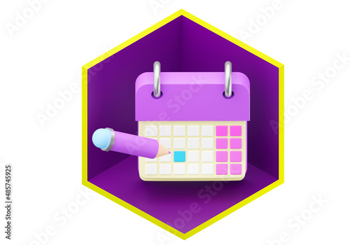 Date selection button. Penc...