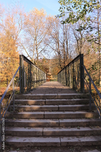 Goldener Herbst im Luitpoldpark in Bad Kissingen in Bayern	 photo