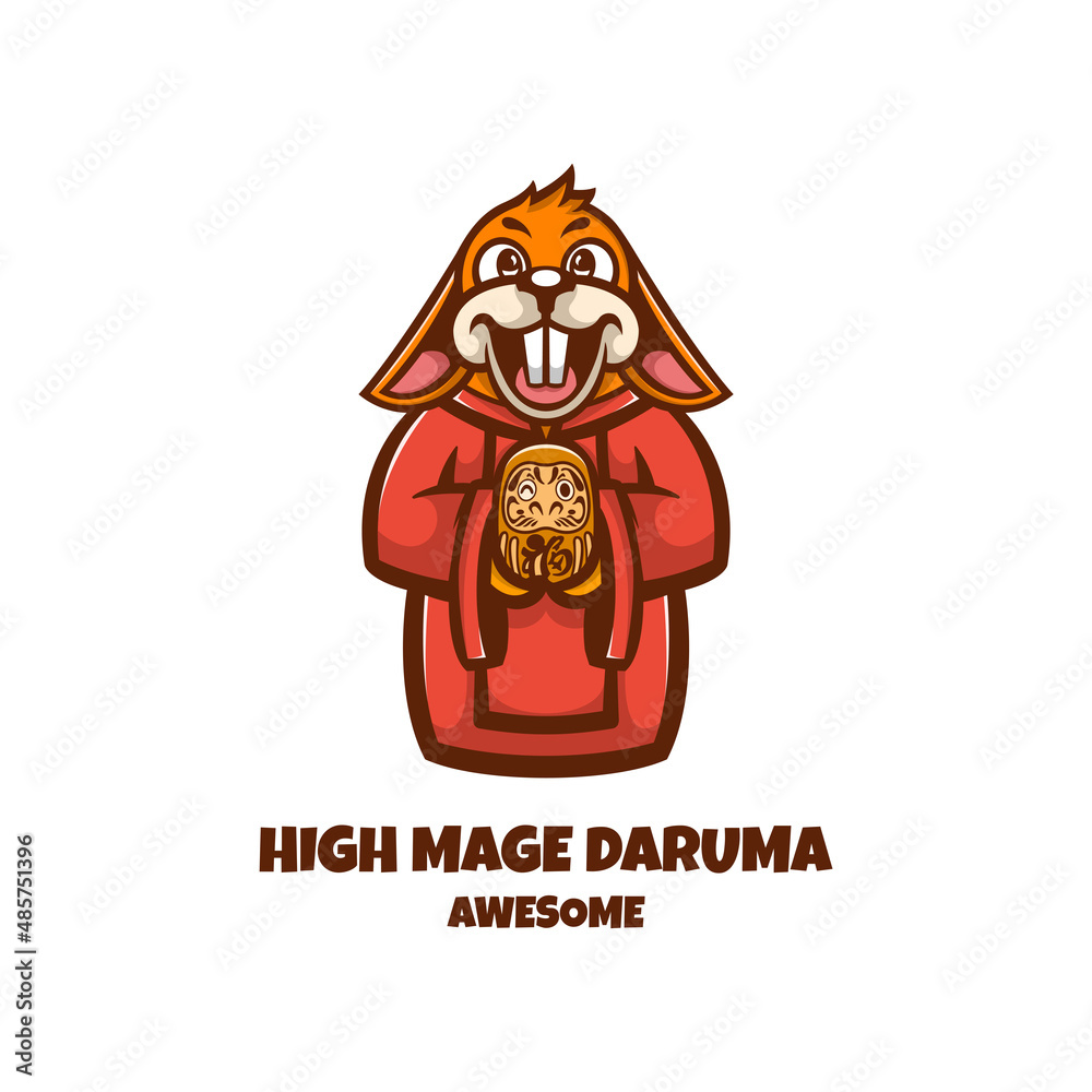 Illustration vector graphic of High mage Daruma, good for Logo design