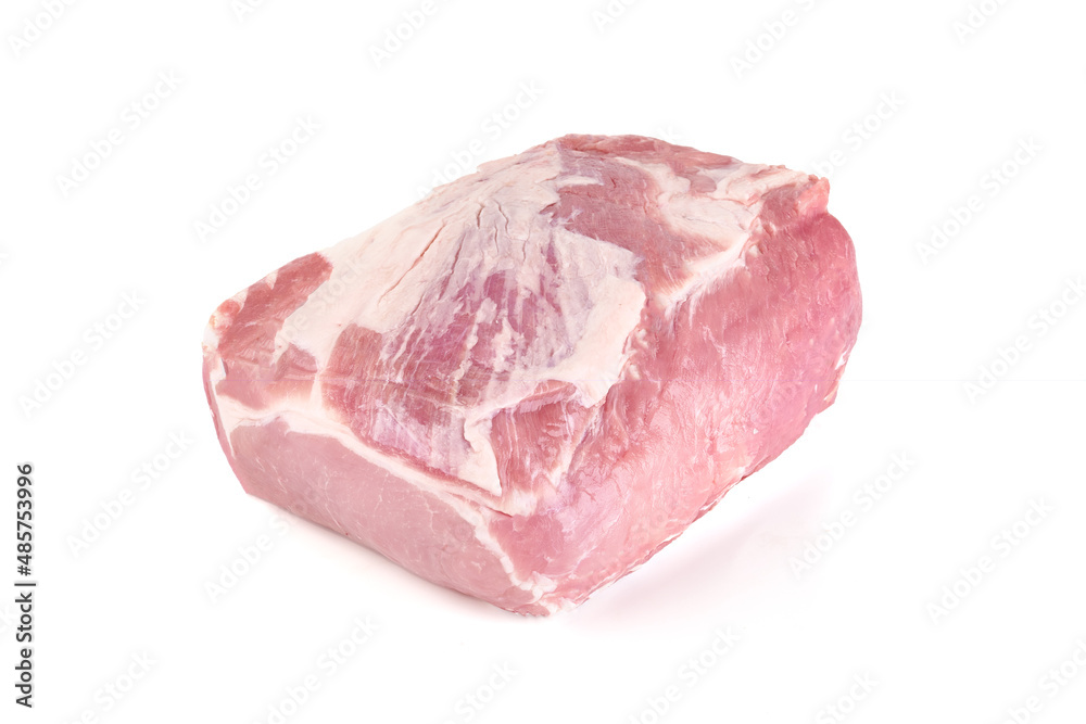 Fresh pork meat, isolated on white background. High resolution image.