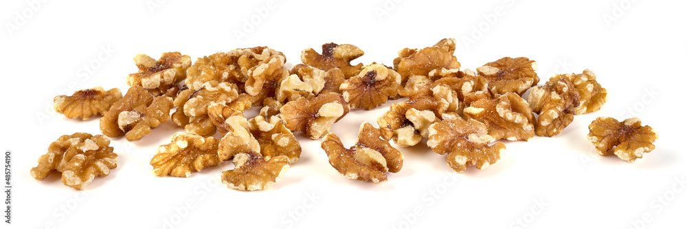 Walnut kernel, Nuts, isolated on white background. Walnut kernel, Nuts, isolated on white background.