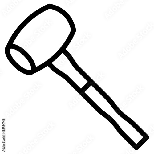 hammer line icon
