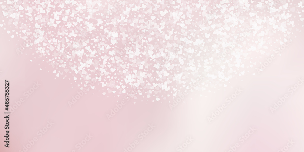 White heart love confettis. Valentine's day semici White heart love confettis. Valentine's day semici