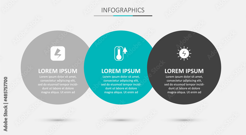 Set Thermometer, Lightning bolt and Solar energy panel. Business infographic template. Vector Set Thermometer, Lightning bolt and Solar energy panel. Business infographic template. Vector