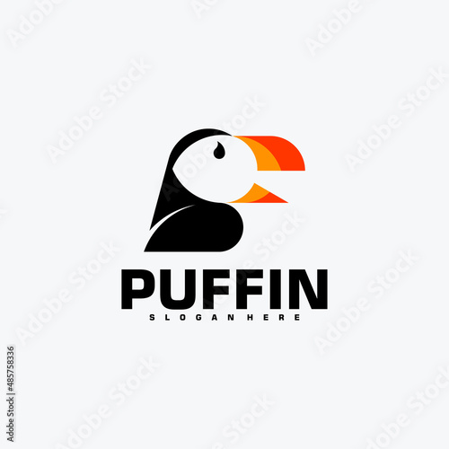 Puffin Bird Logo Vector Design. Animal Logo Concept. Creative Design Template
