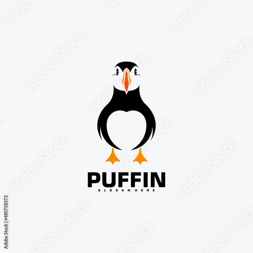 Puffin Bird Logo Vector Design. Animal Logo Concept. Creative Design Template
