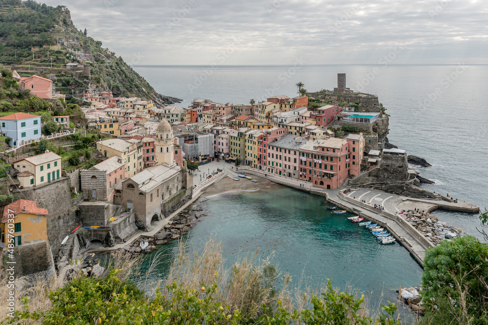 little harbor and sea side village, Vernazza, Italy