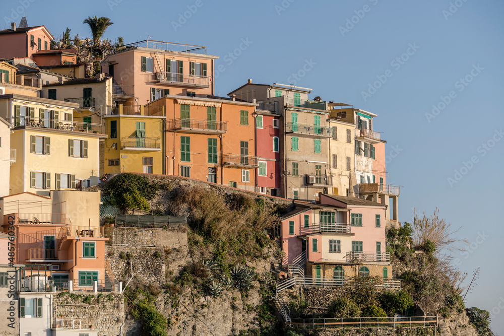 picturesque houses at Manarola, Italy