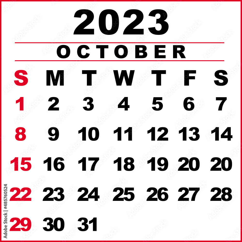 october-2023-calendar-illustration-the-week-starts-on-sunday-calendar