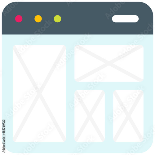 wireframe flat icon