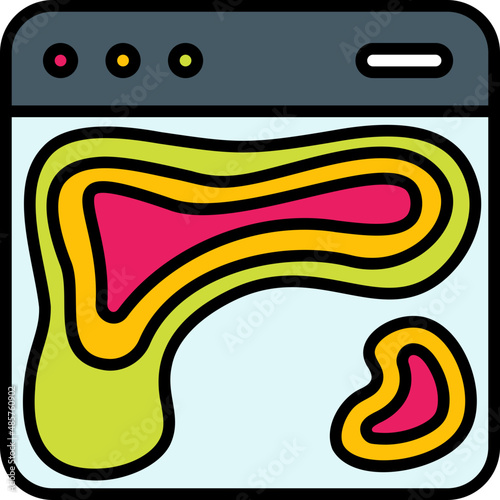 heatmap filled outline icon