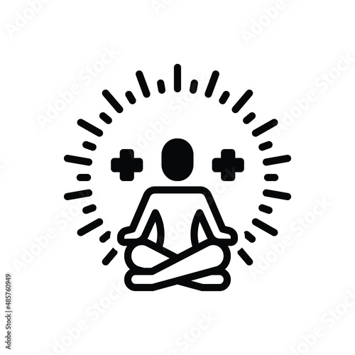 Black solid icon for healing
