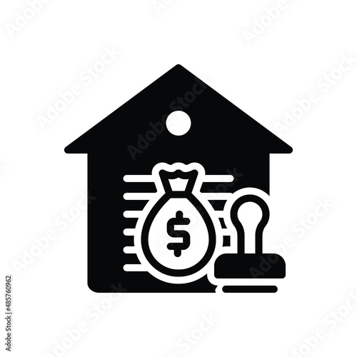 Black solid icon for loan