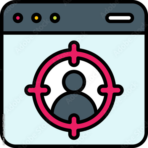 target audience filled outline icon