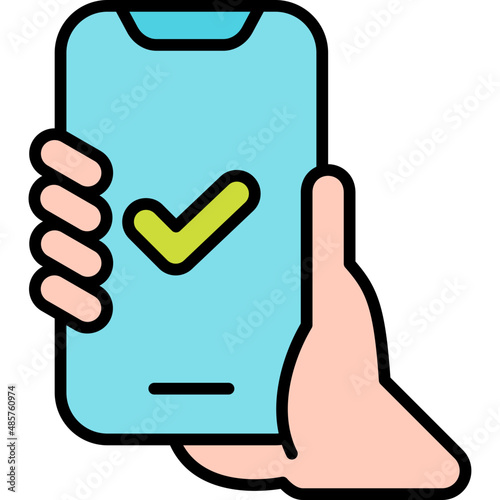 test filled outline icon