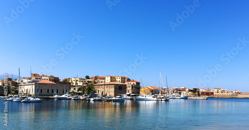 View of the coastline of a Mediterranean city