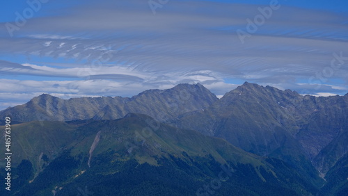 stunning rare clouds in the mountains