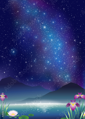 夜空に輝く天の川