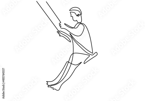 One continuous single line ...