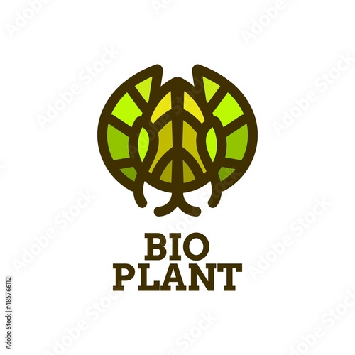 bio plant nature logo concept design illustration
