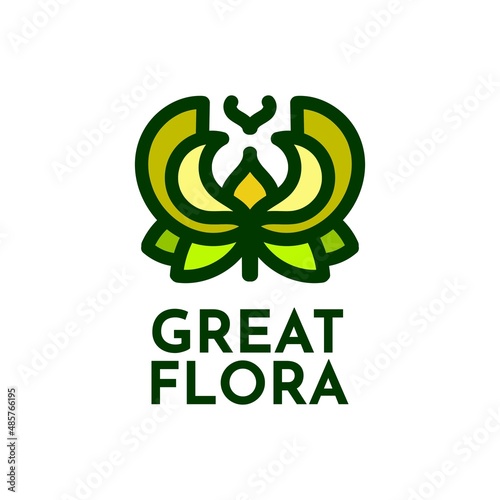 great flora flower nature logo concept design illustration