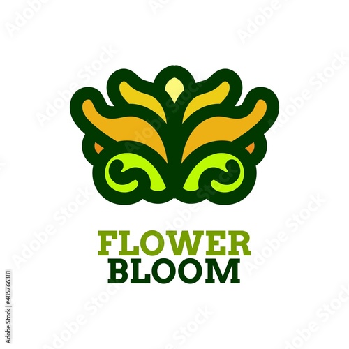 flora flower bloom nature logo concept design illustration