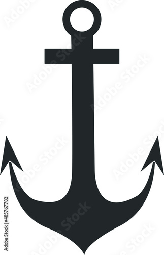 Modern Anchor icon. anchor silhouette black symbol 
