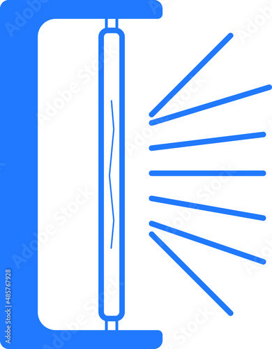UV light detection blue vector icon 