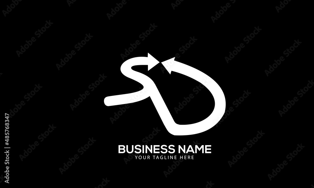 Alphabet SD or DS swimming pool arrow monogram vector logo template Alphabet SD or DS swimming pool arrow monogram vector logo template