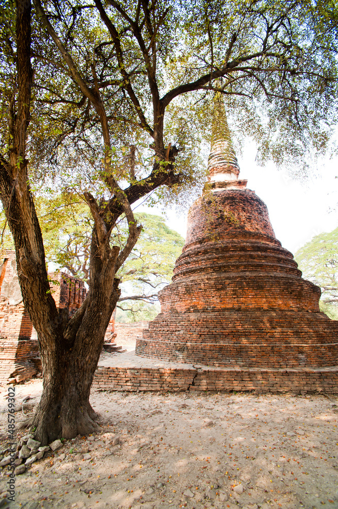 Stupa at Wat Phra Si Sanphet in the Ancient Historical Park of Ayutthaya City, Thailand, Southeast Asia