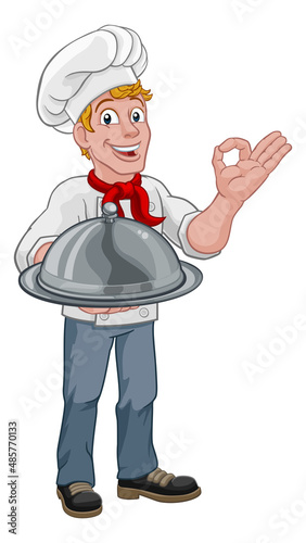 Chef Cook Man Cartoon Holdi...