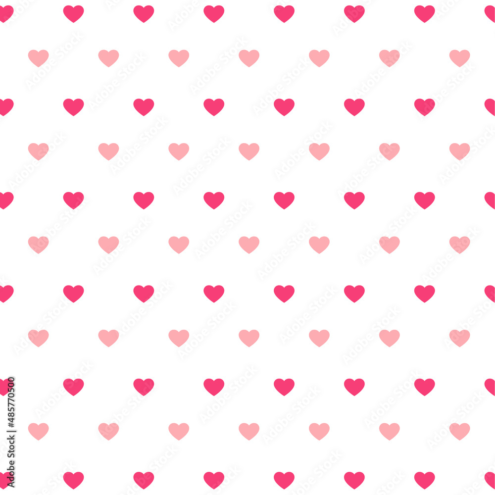 Seamless patterns with red and pink hearts. Seamless background with hearts. Valentine's Day. Gift wrap, printables, cloth, cute background for a card