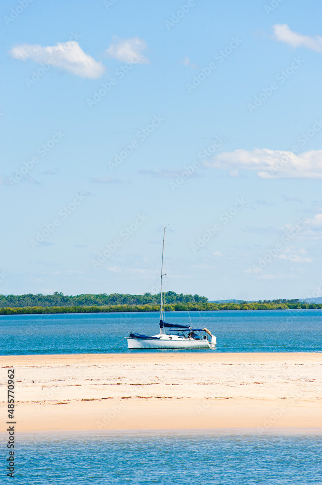 Sailing Boat at Fraser Island, Queensland, Australia