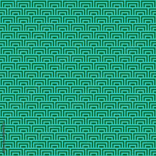 colorful simple vector flat art green and turquoise seamless pattern of minimalistic geometric scaly square pattern in japanese style