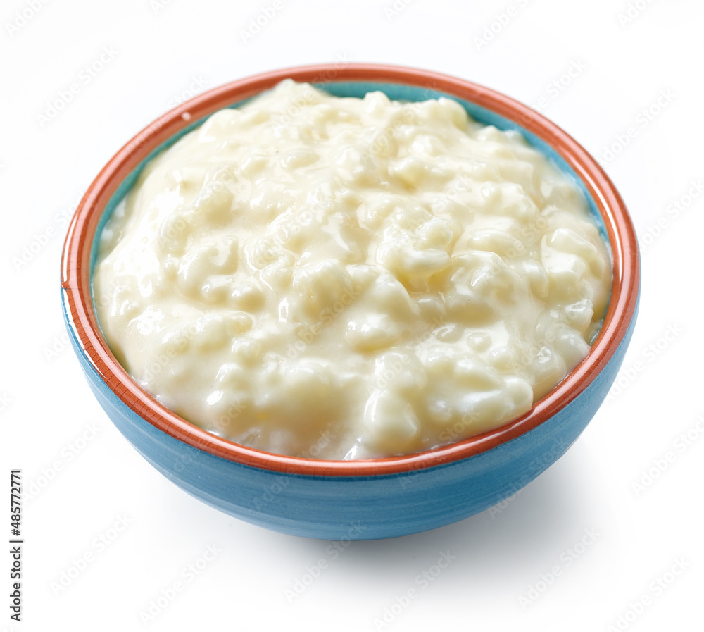 bowl of rice milk pudding bowl of rice milk pudding