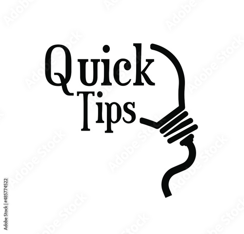 quick tips sign on white backgroud	