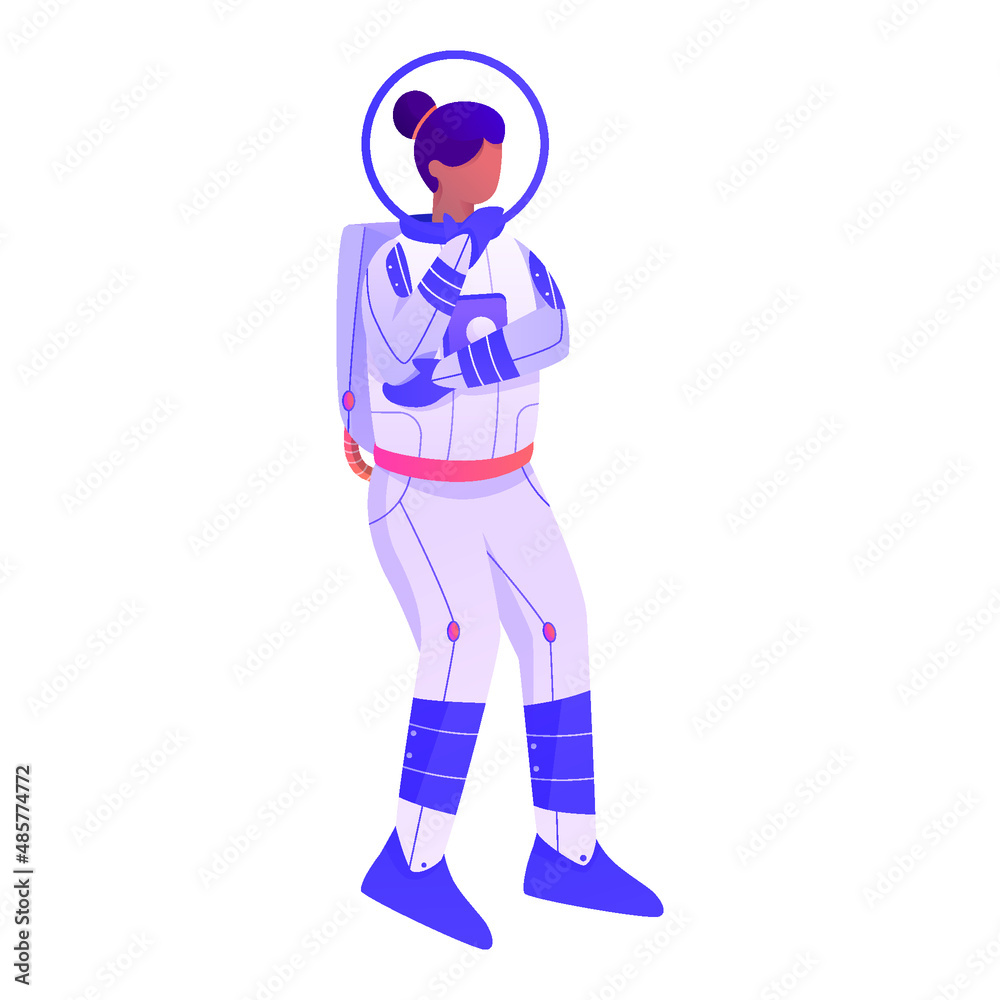 Fototapeta premium Thinking Astronaut Illustration