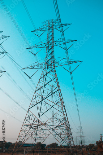 High voltage post, High electricity post, Important Infrastucture in country photo